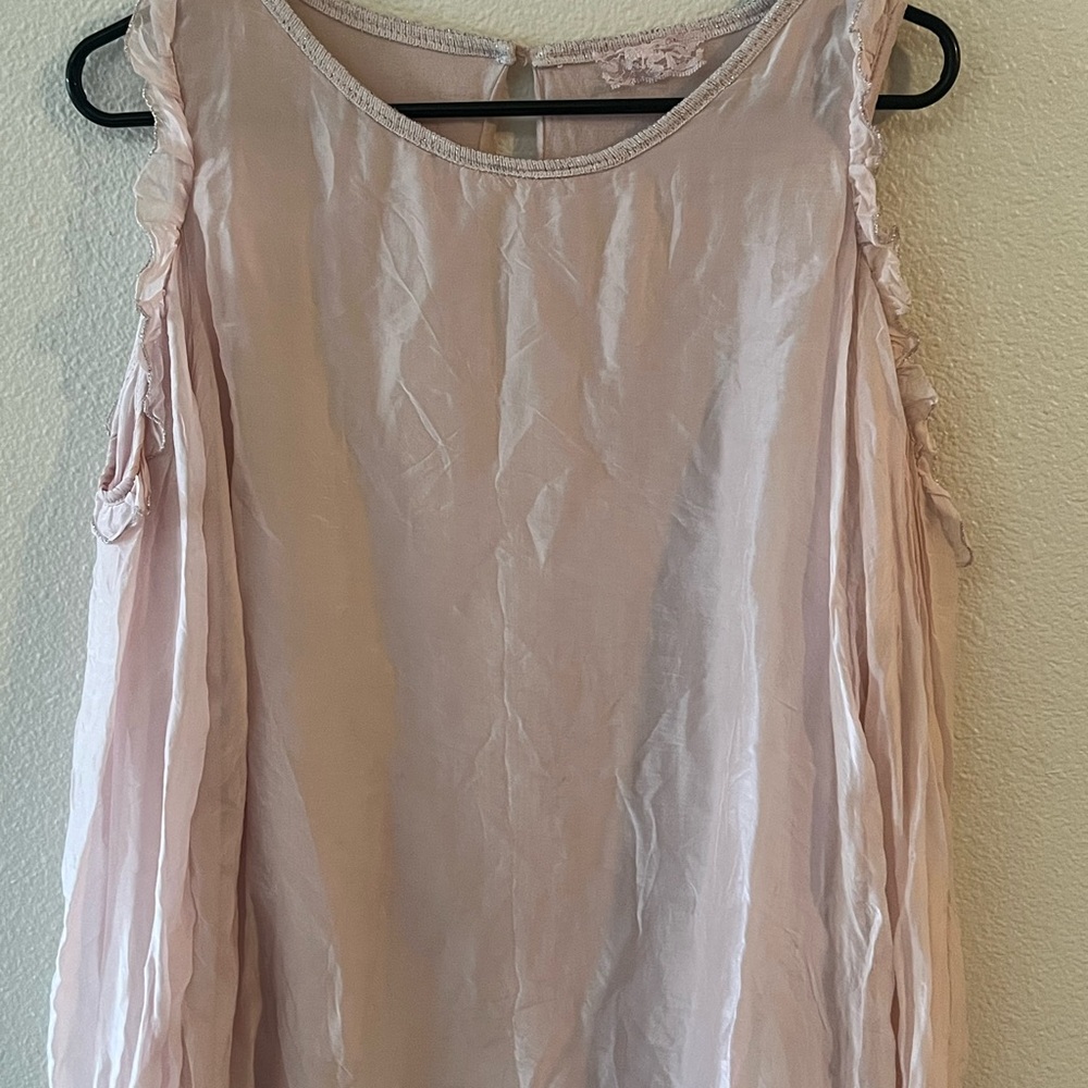 Elegant Pink  Silk Top
